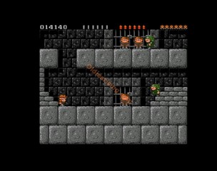 une photo d'Ã©cran de Rick Dangerous sur Commodore Amiga